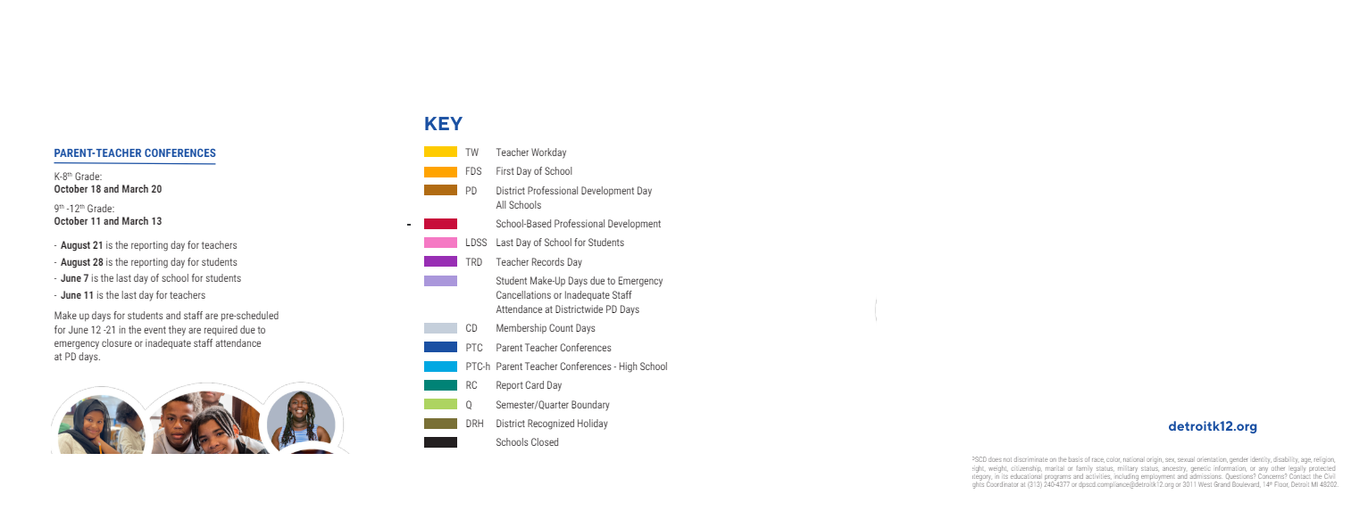 District School Academic Calendar Key for Foreign Language Immersion