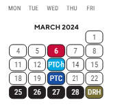 District School Academic Calendar for Fisher Magnet for March 2024
