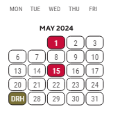 District School Academic Calendar for Mumford High School for May 2024