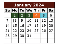 District School Academic Calendar for Solis Middle School for January 2024