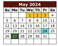 District School Academic Calendar for Caceres Elementary for May 2024