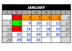 District School Academic Calendar for Beulah Elementary School for January 2024