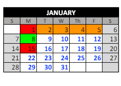 District School Academic Calendar for Bill Arp Elementary School for January 2024