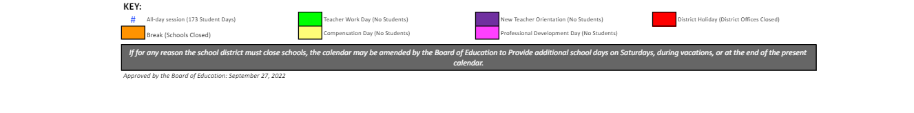District School Academic Calendar Key for Bill Arp Elementary School