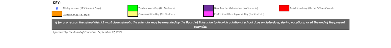 District School Academic Calendar Key for Beulah Elementary School