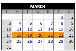 District School Academic Calendar for Bright Star Elementary School for March 2024