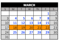 District School Academic Calendar for Factory Shoals Elementary School for March 2024