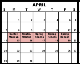 District School Academic Calendar for Early Childhood Special Education for April 2024