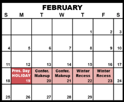 District School Academic Calendar for Duluth Online Program for February 2024
