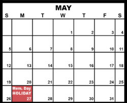 District School Academic Calendar for Duluth Online Program for May 2024