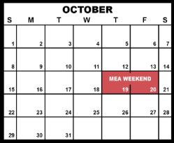 District School Academic Calendar for Duluth Online Program for October 2023