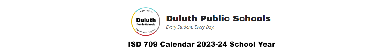 District School Academic Calendar for Duluth Online Program
