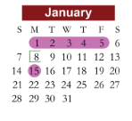 District School Academic Calendar for Hyman Elementary for January 2024