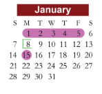 District School Academic Calendar for Reed Middle School for January 2024