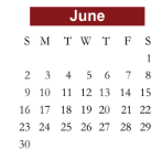 District School Academic Calendar for H Bob Daniel Sr Intermediate for June 2024