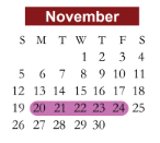 District School Academic Calendar for Merrifield Elementary for November 2023