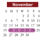 District School Academic Calendar for Acton Elementary for November 2023