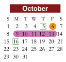 District School Academic Calendar for Kennemer Middle School for October 2023