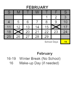 District School Academic Calendar for Liberty Intermediate School for February 2024