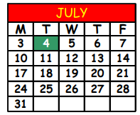 District School Academic Calendar for Wayman Academy Of The Arts for July 2023