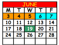 District School Academic Calendar for Martin Luther King, Junior Elementary School for June 2024