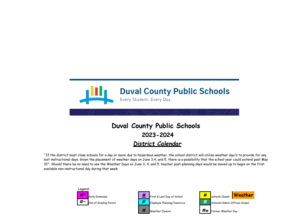 District School Academic Calendar Key for Andrew A. Robinson Elementary School