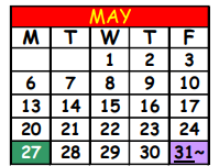 District School Academic Calendar for Oceanway Elementary School for May 2024