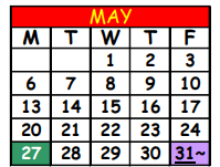 District School Academic Calendar for Pretrial Detention Facility for May 2024