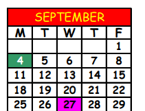 District School Academic Calendar for MT. Herman Ese Center for September 2023