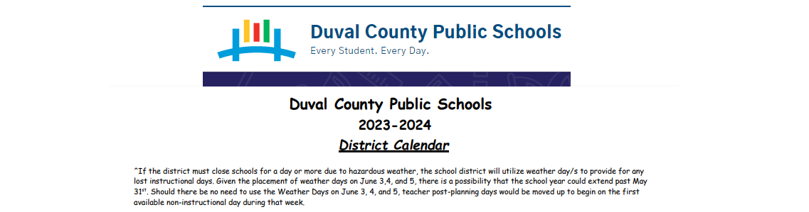 District School Academic Calendar for Andrew A. Robinson Elementary School