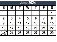 District School Academic Calendar for Elkins Elementary for June 2024