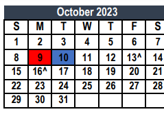 District School Academic Calendar for High Country Elementary for October 2023