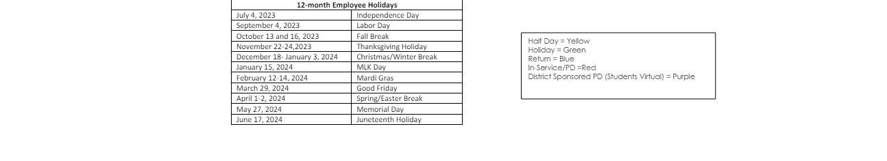 District School Academic Calendar Key for Capitol Middle School