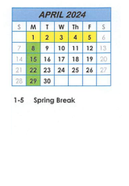 District School Academic Calendar for Avilla Elem & Middle Sch for April 2024