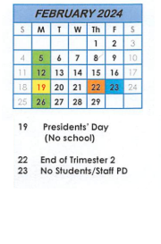 District School Academic Calendar for Avilla Elem & Middle Sch for February 2024