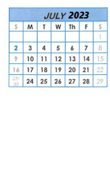 District School Academic Calendar for Avilla Elem & Middle Sch for July 2023
