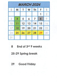 District School Academic Calendar for Avilla Elem & Middle Sch for March 2024