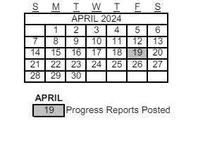 District School Academic Calendar for Evit Hamilton for April 2024