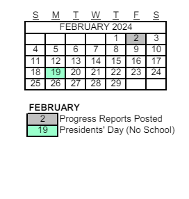 District School Academic Calendar for Evit Hamilton for February 2024