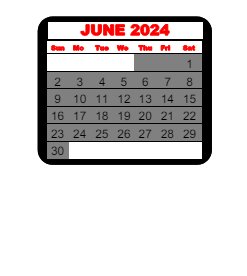 District School Academic Calendar for Matthews Elementary School for June 2024