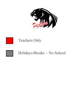 District School Academic Calendar Legend for Matthews Elementary School
