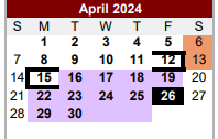 District School Academic Calendar for Winston Elementary School for April 2024