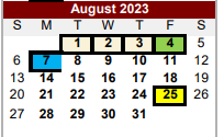 District School Academic Calendar for Edgewood Middle for August 2023