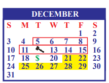 District School Academic Calendar for De La Vina Elementary for December 2023