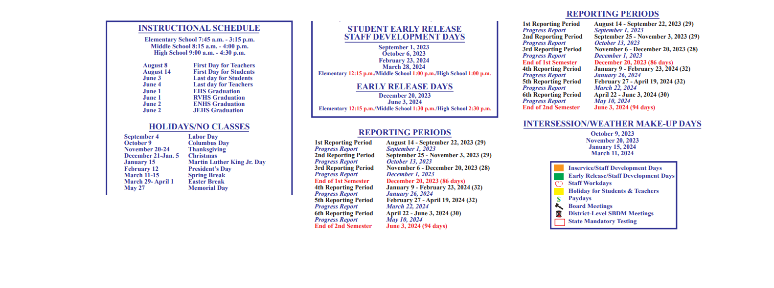 District School Academic Calendar Key for Hargill Elementary