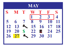 District School Academic Calendar for De La Vina Elementary for May 2024