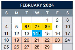District School Academic Calendar for E-15 NW Elementary for February 2024