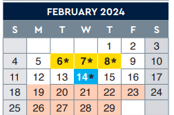 District School Academic Calendar for Rusk Elementary for February 2024