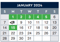 District School Academic Calendar for E-2 Central NE El Don't Use for January 2024