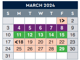 District School Academic Calendar for E-2 Central NE El Don't Use for March 2024